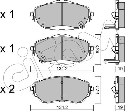 Cifam 822-998-0 - Brake Pad Set, disc brake autospares.lv