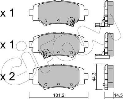 Cifam 822-993-0 - Brake Pad Set, disc brake autospares.lv