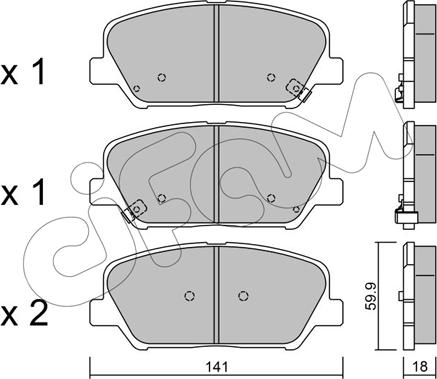 Cifam 822-997-0 - Brake Pad Set, disc brake autospares.lv