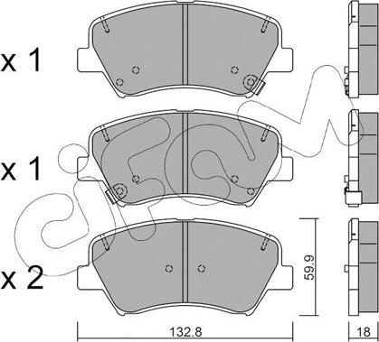 Cifam 822-944-0 - Brake Pad Set, disc brake autospares.lv