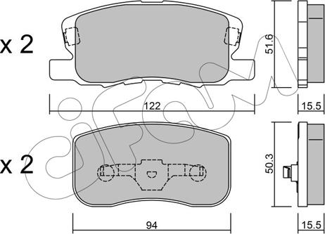 Cifam 822-940-0 - Brake Pad Set, disc brake autospares.lv