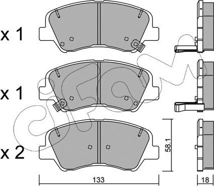 Cifam 822-943-0 - Brake Pad Set, disc brake autospares.lv