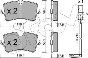 Cifam 822-955-0K - Brake Pad Set, disc brake autospares.lv