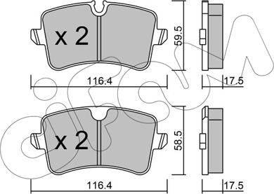 Cifam 822-955-0 - Brake Pad Set, disc brake autospares.lv