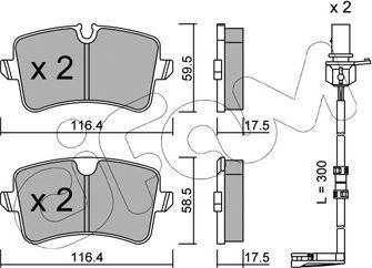 Cifam 822-955-1K - Brake Pad Set, disc brake autospares.lv