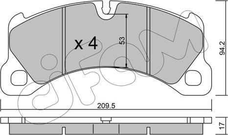 Cifam 822-956-0 - Brake Pad Set, disc brake autospares.lv