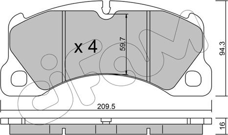 Cifam 822-957-0 - Brake Pad Set, disc brake autospares.lv