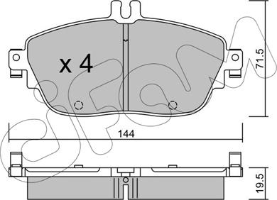 Cifam 822-965-0 - Brake Pad Set, disc brake autospares.lv