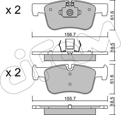 Cifam 822-960-0 - Brake Pad Set, disc brake autospares.lv