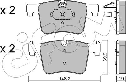 Cifam 822-961-0 - Brake Pad Set, disc brake autospares.lv