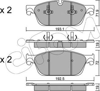 Cifam 822-967-0 - Brake Pad Set, disc brake autospares.lv