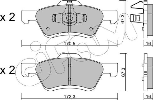 Cifam 822-906-0 - Brake Pad Set, disc brake autospares.lv