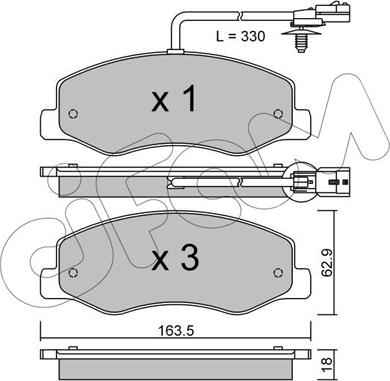 Cifam 822-900-0 - Brake Pad Set, disc brake autospares.lv