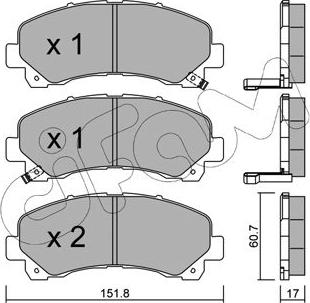 Cifam 822-902-0 - Brake Pad Set, disc brake autospares.lv