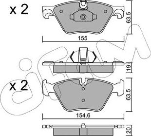 Cifam 822-917-0 - Brake Pad Set, disc brake autospares.lv