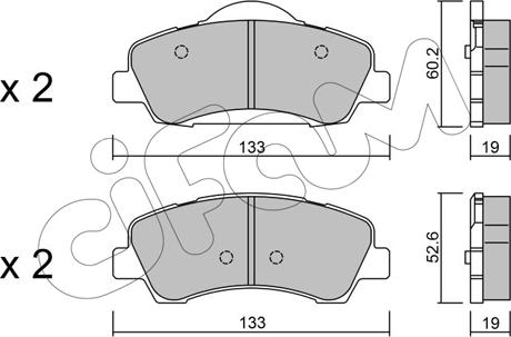 Cifam 822-982-0 - Brake Pad Set, disc brake autospares.lv