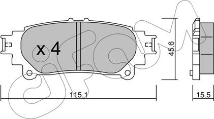 Cifam 822-939-0 - Brake Pad Set, disc brake autospares.lv