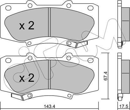 Cifam 822-937-0 - Brake Pad Set, disc brake autospares.lv