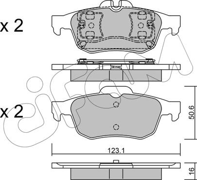 Cifam 822-974-0 - Brake Pad Set, disc brake autospares.lv