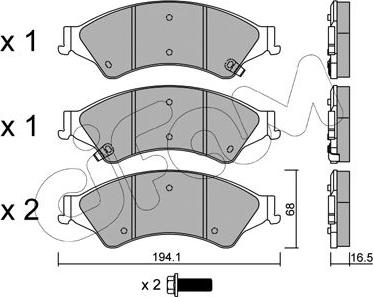 Cifam 822-971-0 - Brake Pad Set, disc brake autospares.lv