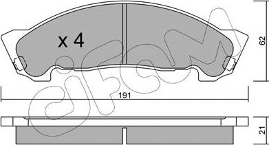 Cifam 822-972-0 - Brake Pad Set, disc brake autospares.lv