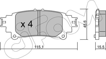 Cifam 822-977-0 - Brake Pad Set, disc brake autospares.lv