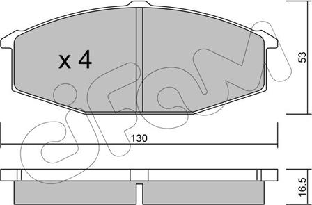 Cifam 822-490-0 - Brake Pad Set, disc brake autospares.lv