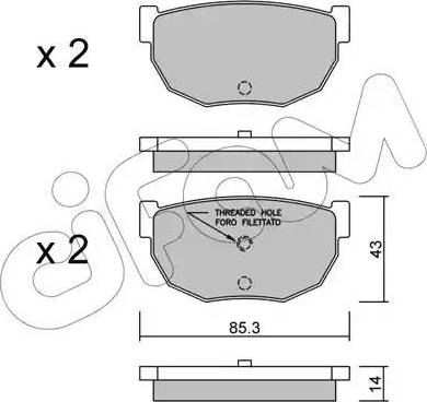 Cifam 822-492-0 - Brake Pad Set, disc brake autospares.lv