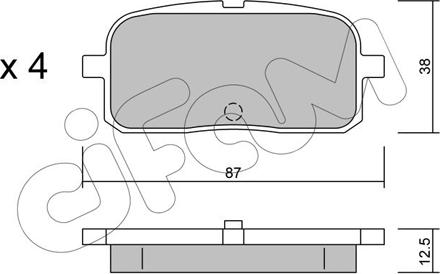 Cifam 822-445-0 - Brake Pad Set, disc brake autospares.lv