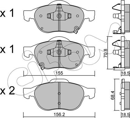 Cifam 822-448-0 - Brake Pad Set, disc brake autospares.lv