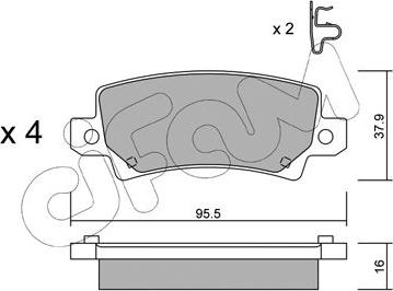 Cifam 822-447-0 - Brake Pad Set, disc brake autospares.lv