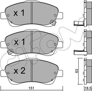 Cifam 822-450-0 - Brake Pad Set, disc brake autospares.lv