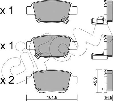 Cifam 822-451-0 - Brake Pad Set, disc brake autospares.lv