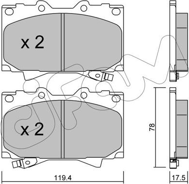 Cifam 822-452-0 - Brake Pad Set, disc brake autospares.lv