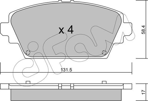 Cifam 822-464-0 - Brake Pad Set, disc brake autospares.lv