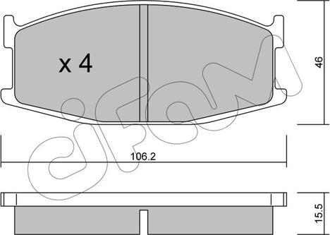 Cifam 822-468-0 - Brake Pad Set, disc brake autospares.lv