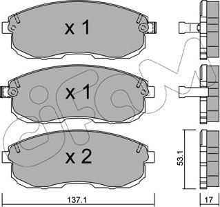 Cifam 822-404-0 - Brake Pad Set, disc brake autospares.lv