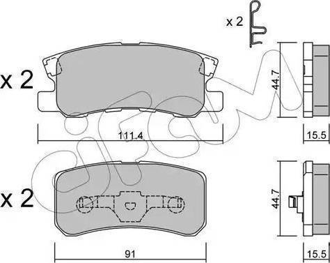 RIDER RD.3323.DB3247 - Brake Pad Set, disc brake autospares.lv