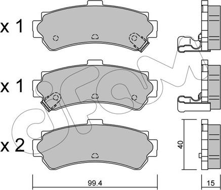 Cifam 822-403-0 - Brake Pad Set, disc brake autospares.lv