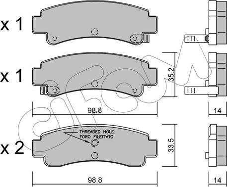 Cifam 822-402-0 - Brake Pad Set, disc brake autospares.lv