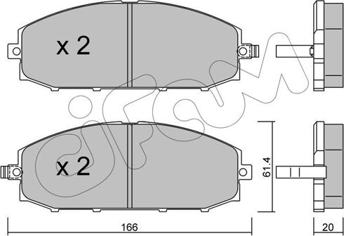 Cifam 822-407-0 - Brake Pad Set, disc brake autospares.lv