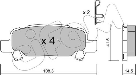 Cifam 822-414-0 - Brake Pad Set, disc brake autospares.lv