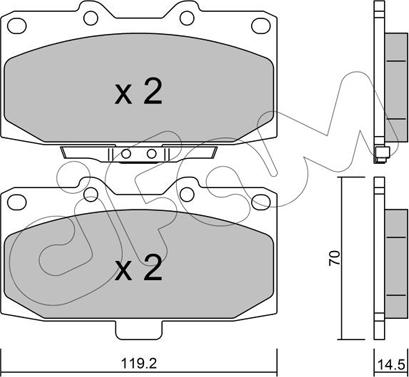 Cifam 822-413-0 - Brake Pad Set, disc brake autospares.lv