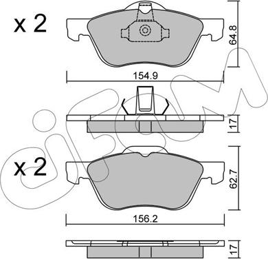 Cifam 822-489-0 - Brake Pad Set, disc brake autospares.lv