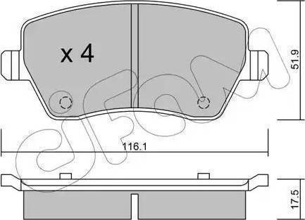 MK Kashiyama D1261 - Brake Pad Set, disc brake autospares.lv