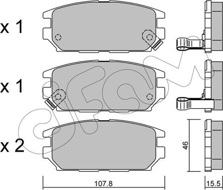 Cifam 822-483-0 - Brake Pad Set, disc brake autospares.lv