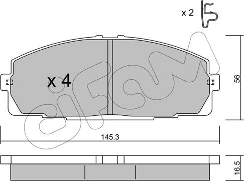 Cifam 822-434-0 - Brake Pad Set, disc brake autospares.lv