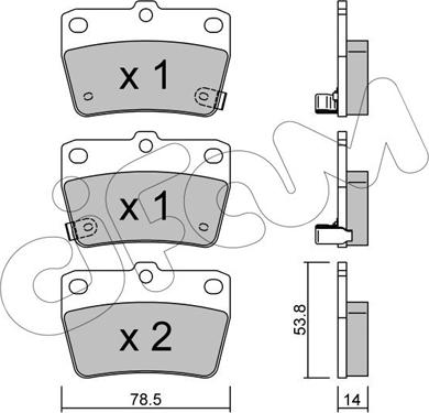 Cifam 822-431-0 - Brake Pad Set, disc brake autospares.lv