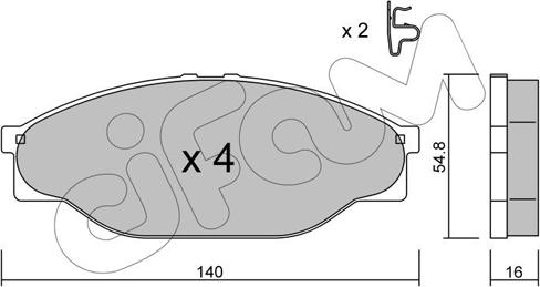 Cifam 822-433-0 - Brake Pad Set, disc brake autospares.lv