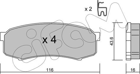 Cifam 822-432-0 - Brake Pad Set, disc brake autospares.lv